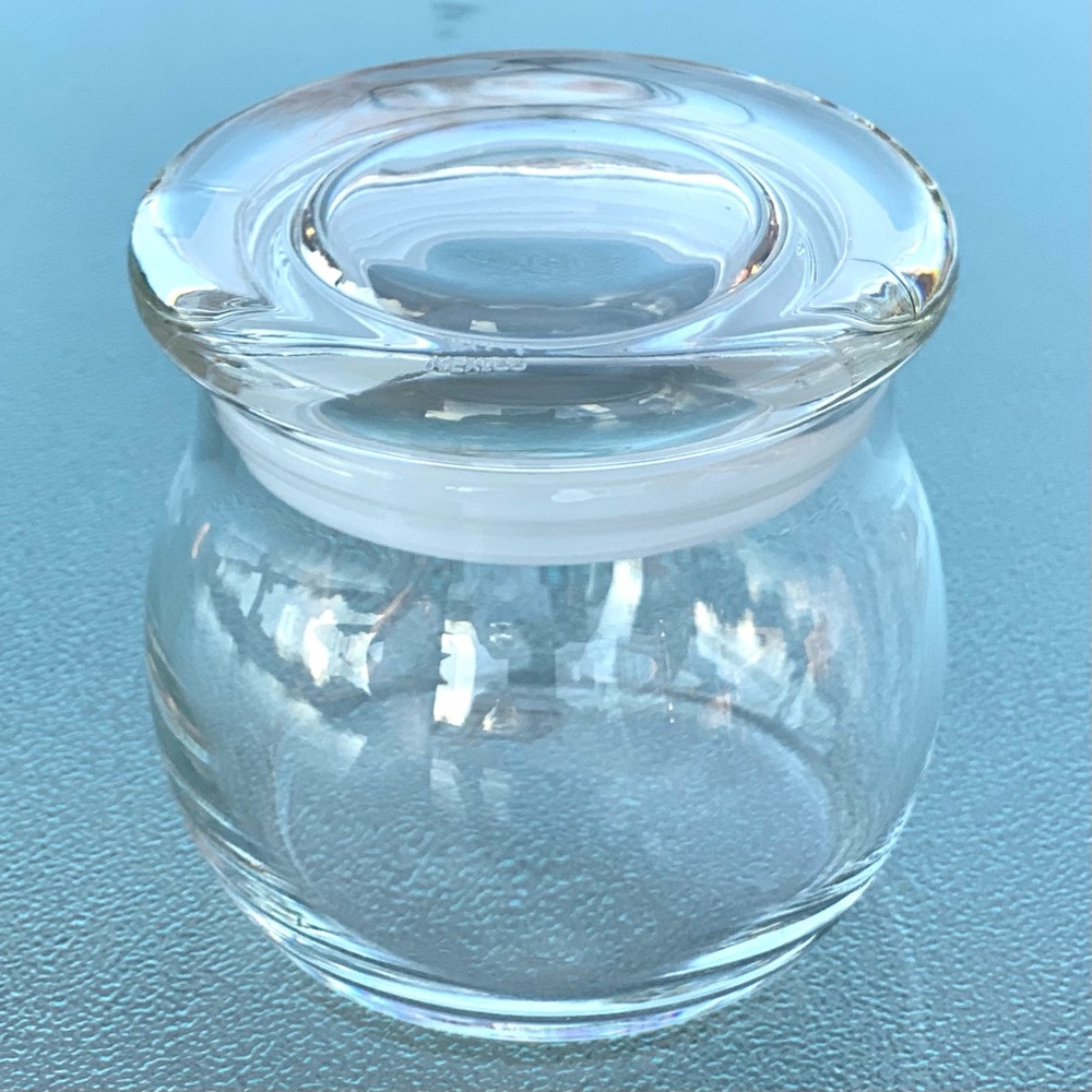 Round Glass Apothecary Spice / Candy / Candle Jar with Sealing Lid, 12 Oz.